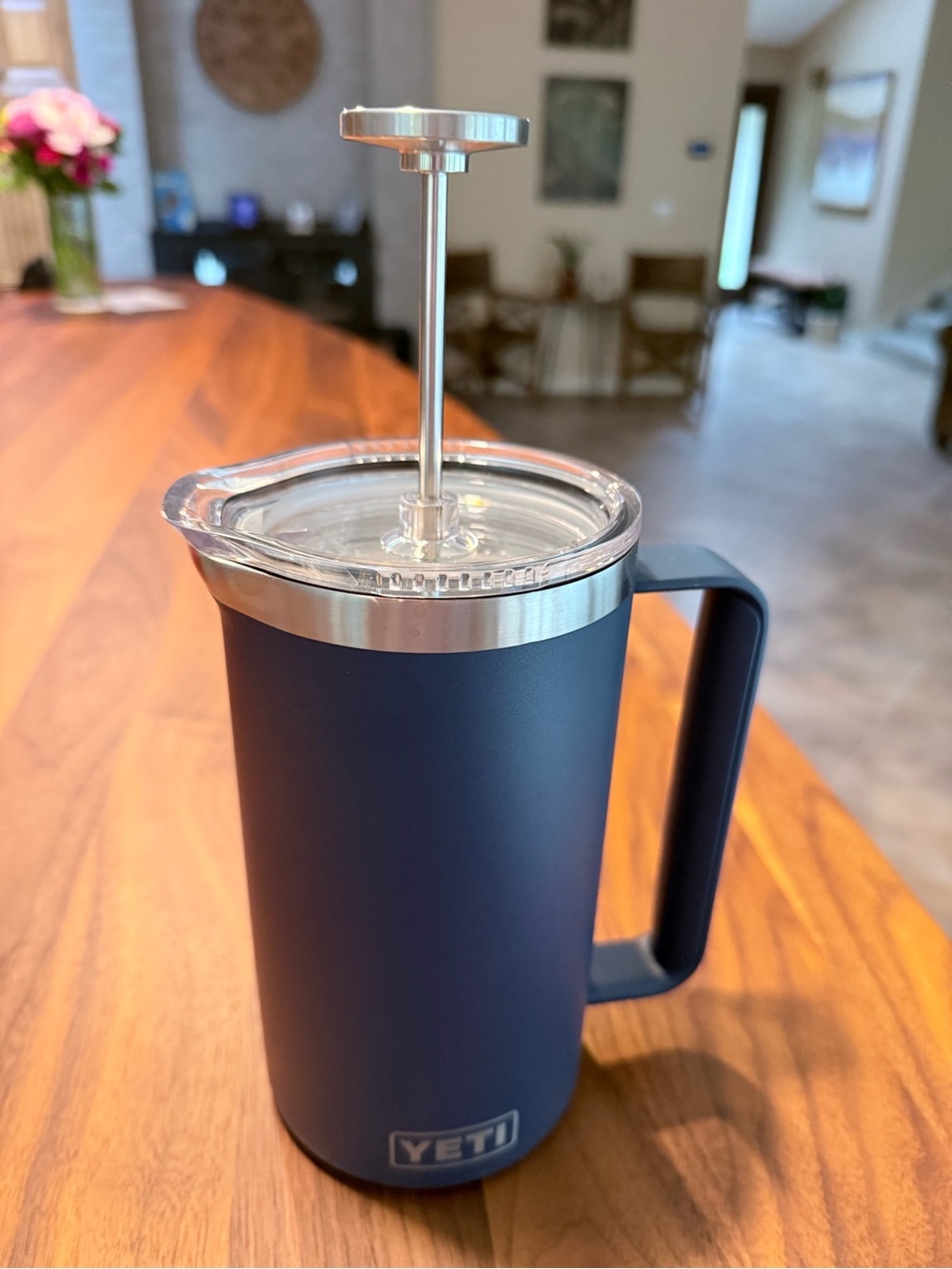 YETI Navy Blue Rambler French Press 34oz